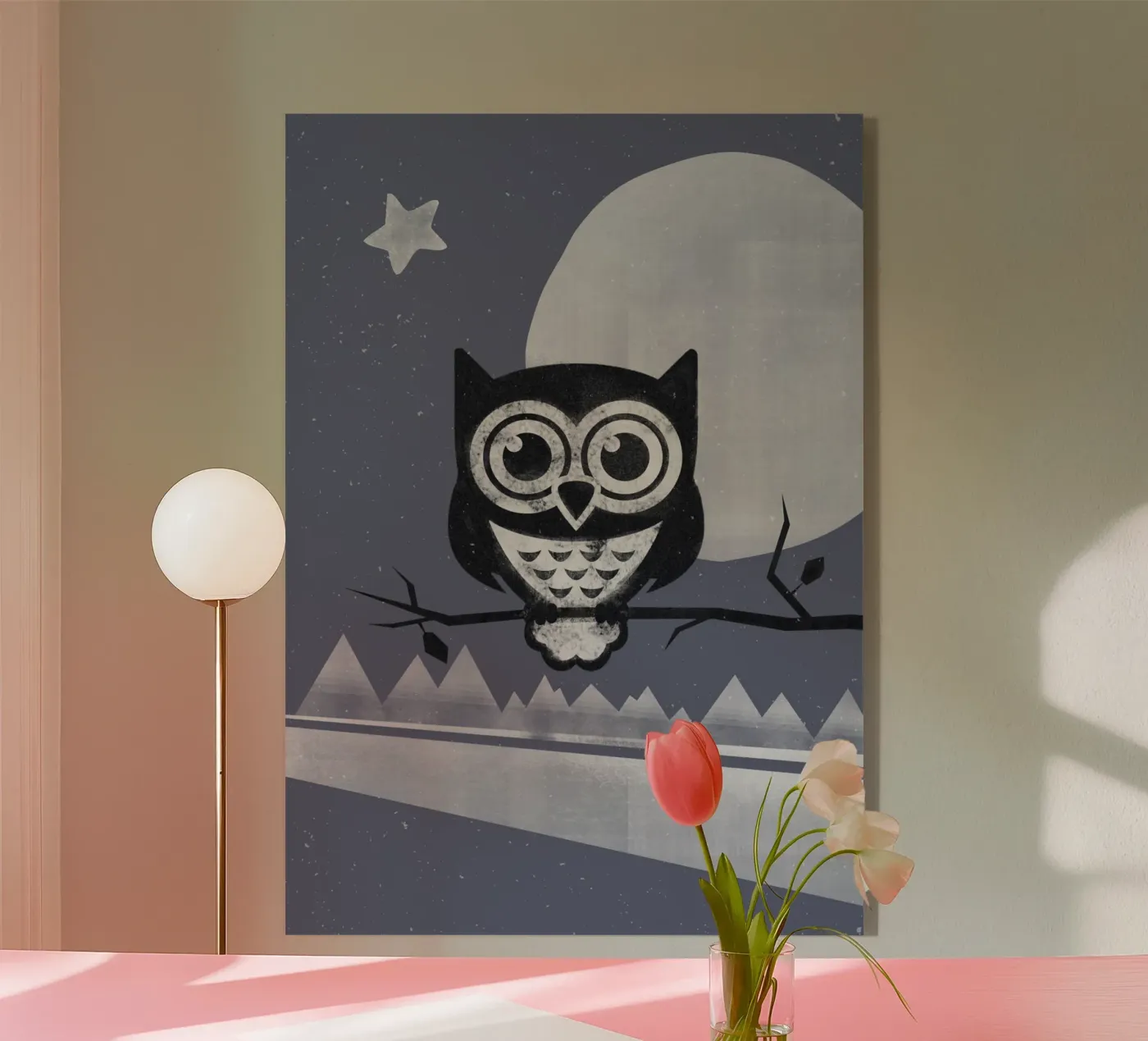 Winter Eule plexiglass da lazydaypaper