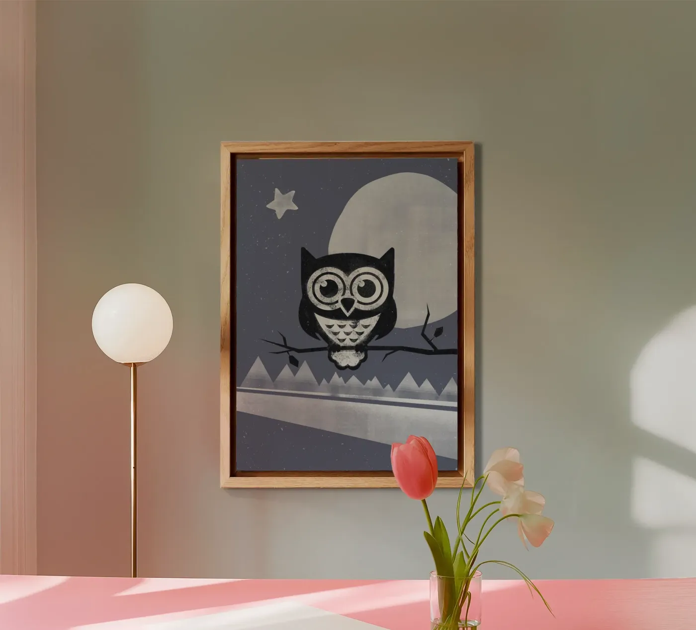 Winter Eule alluminio dibond da lazydaypaper