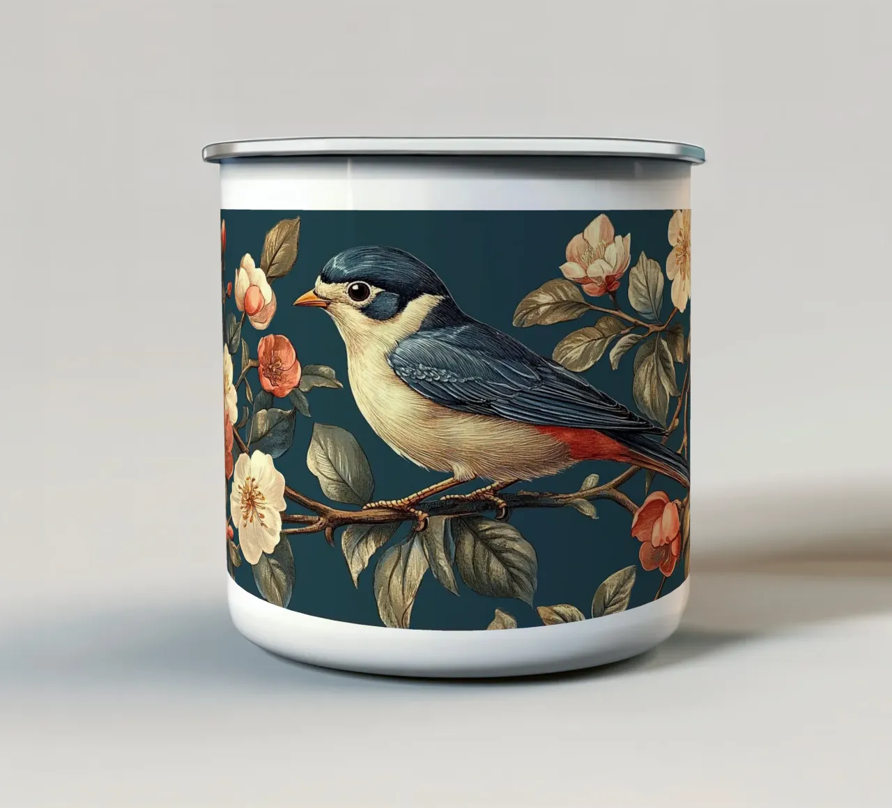 William Morris "Armonia della natura tazza in smalto da Botanical Art Studio