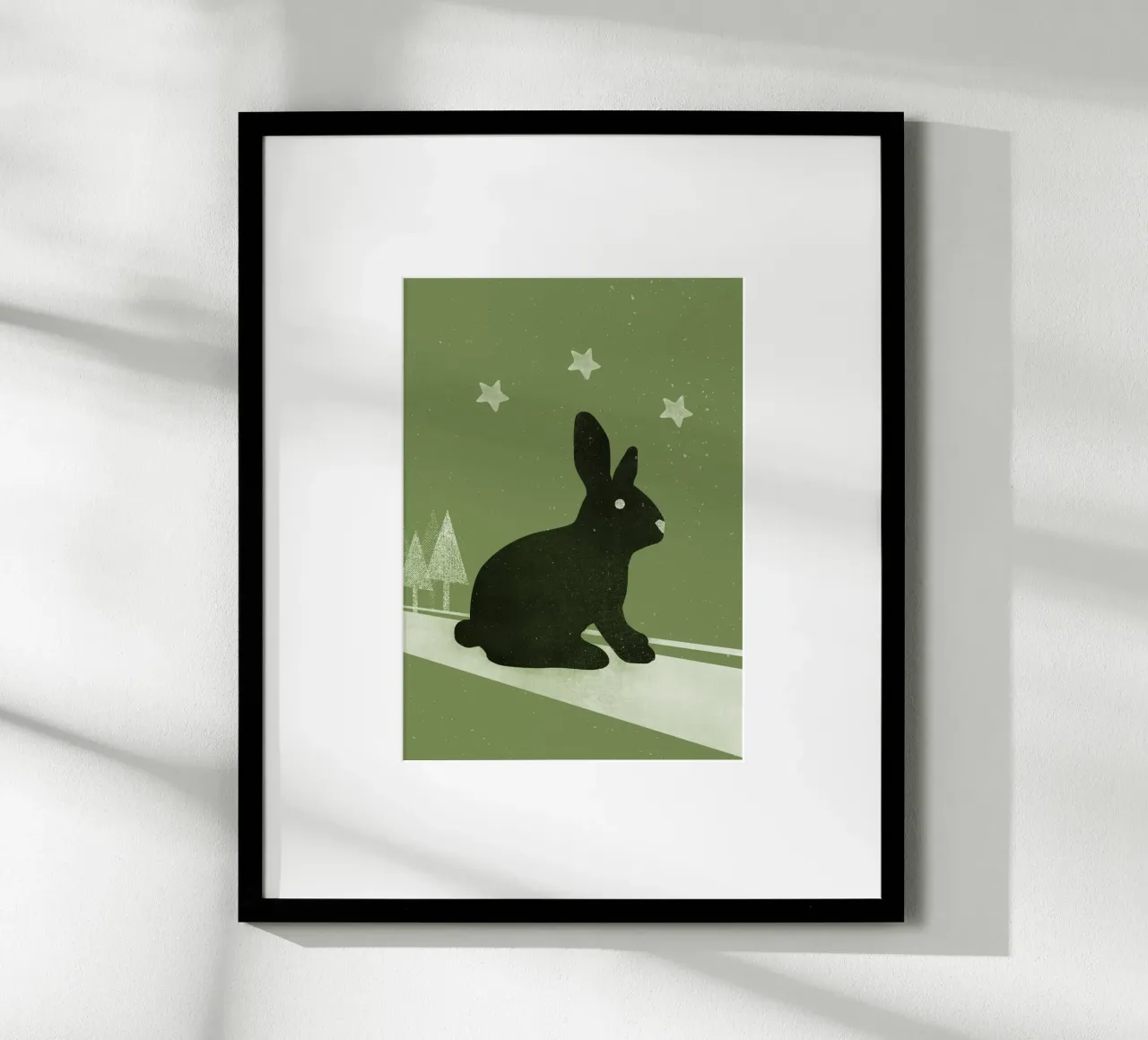 Winter Hase poster con telaio in alluminio da lazydaypaper