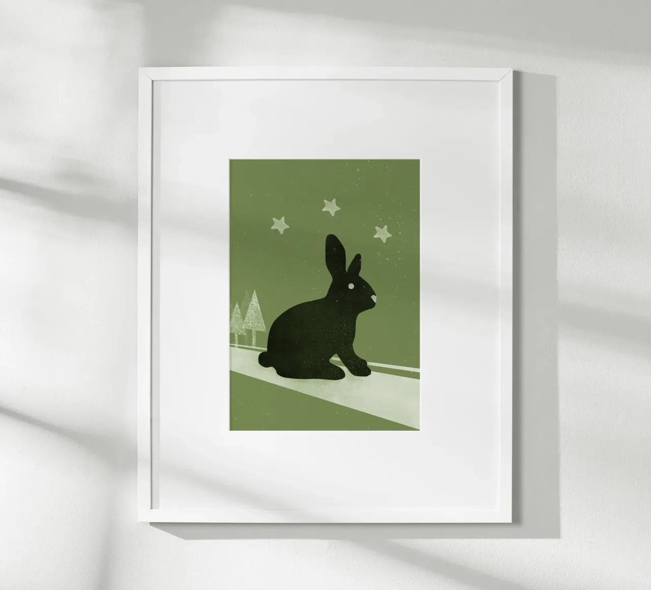 Winter Hase poster con telaio in alluminio da lazydaypaper
