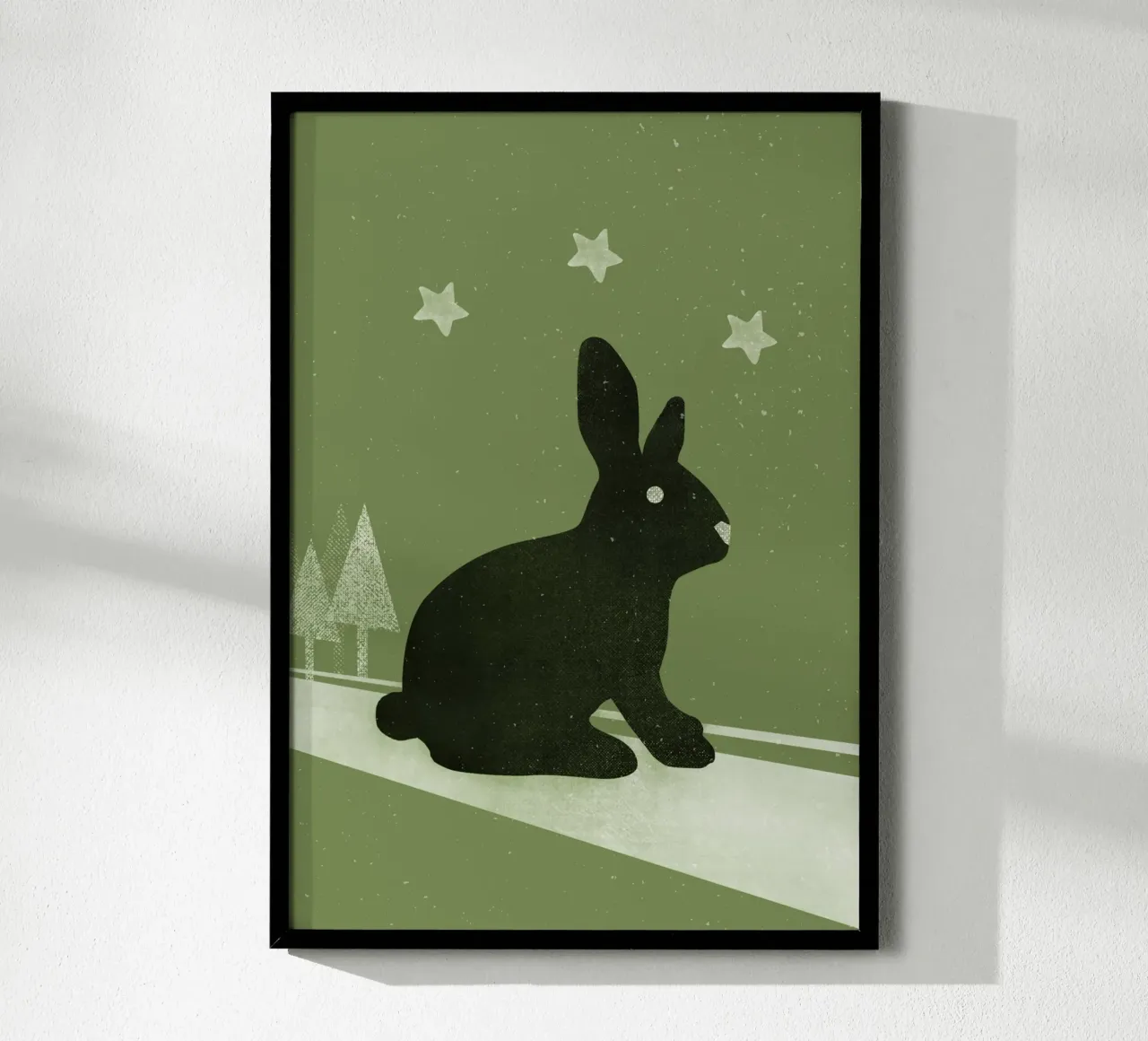 Winter Hase poster con telaio in alluminio da lazydaypaper