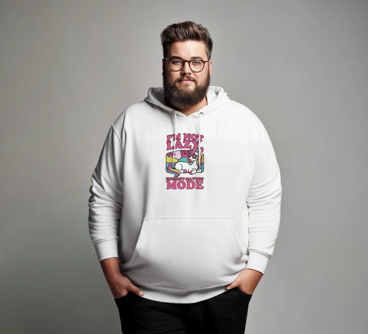 I'm on energy-saving mode felpa con cappuccio da edsonramosart