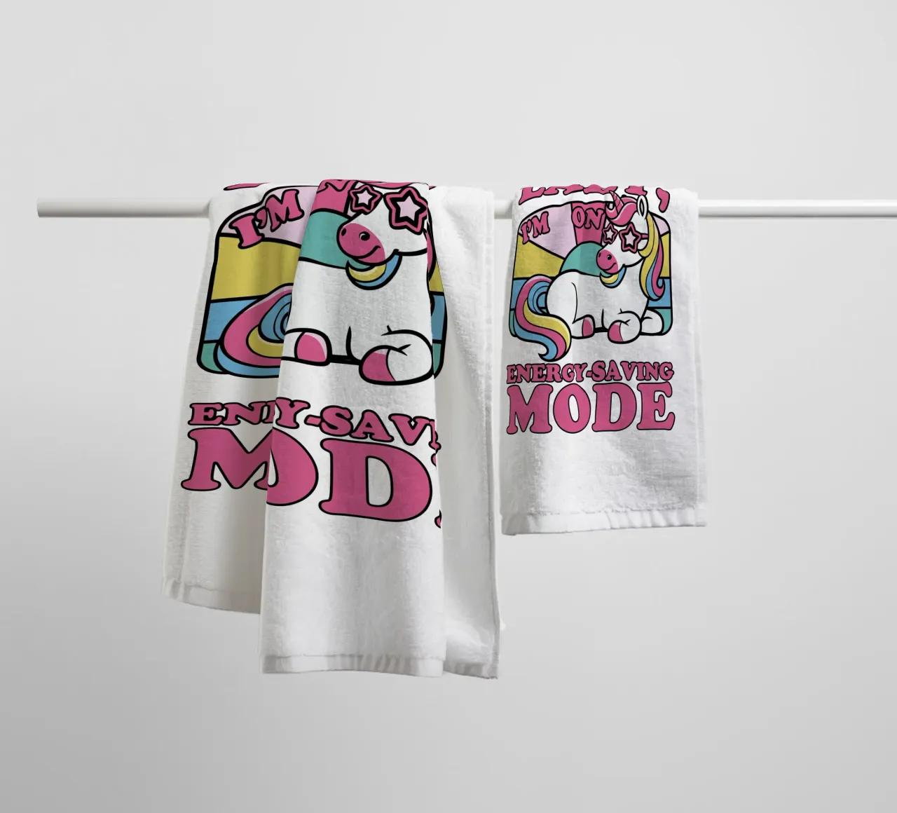 I'm on energy-saving mode towel by edsonramosart