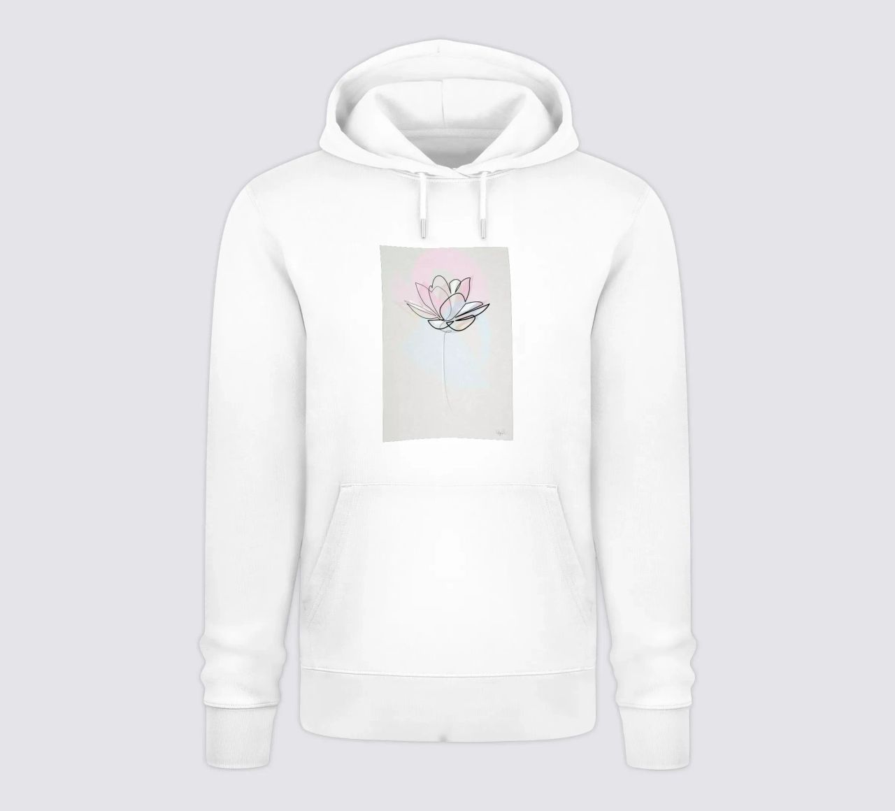 One Line Lotus felpa con cappuccio da Quibe