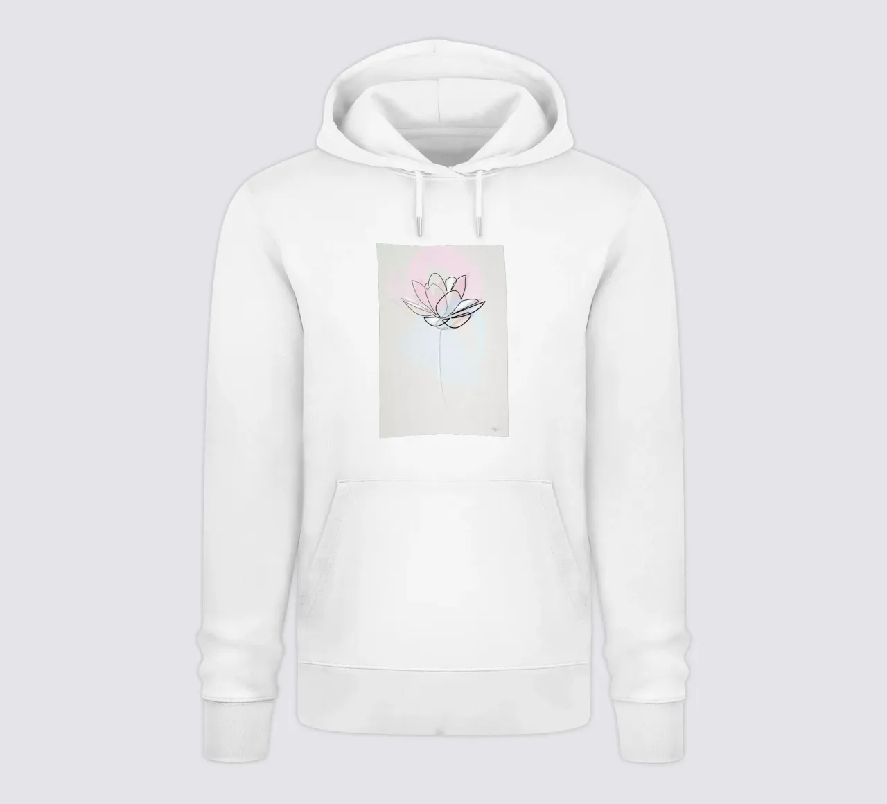 One Line Lotus felpa con cappuccio da Quibe