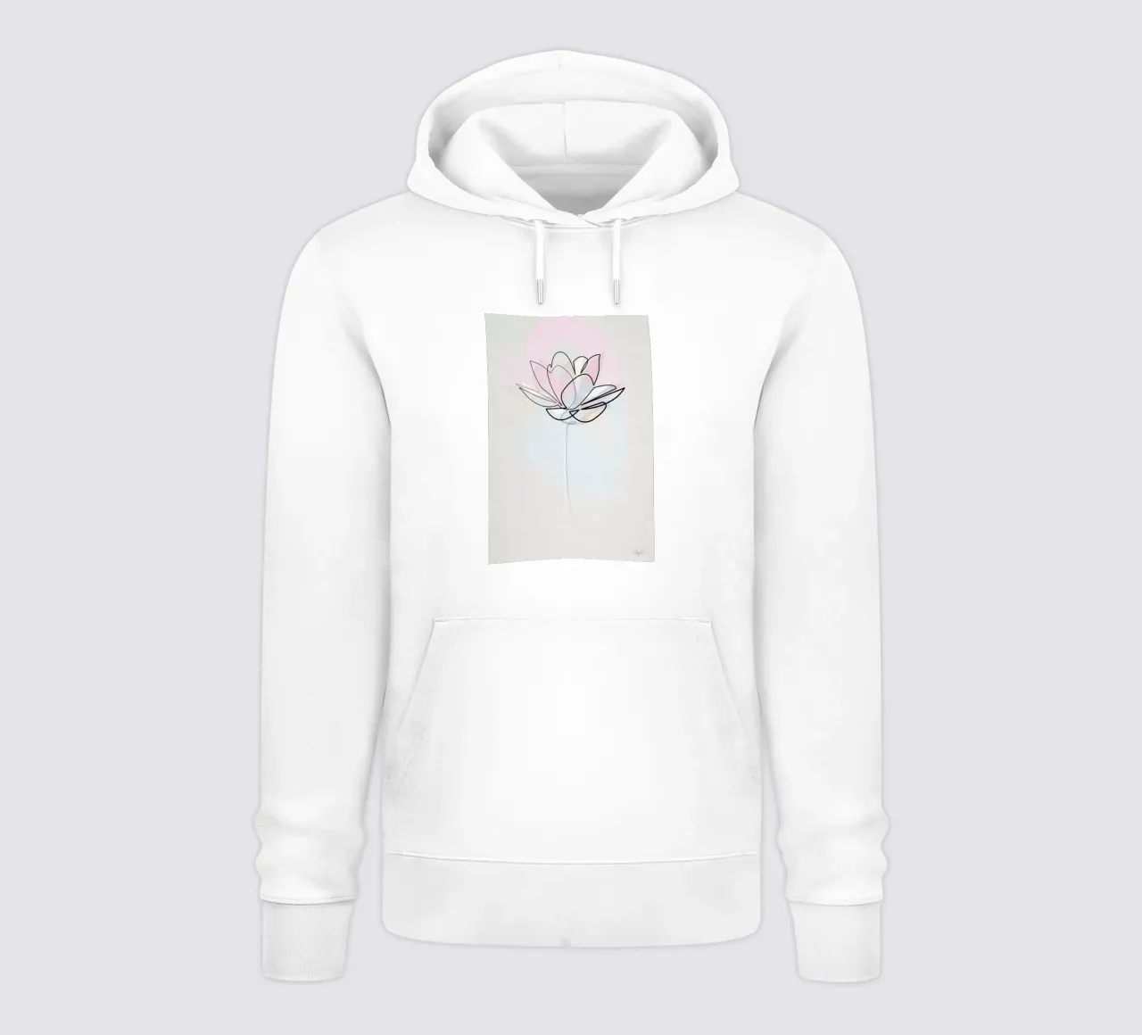 One Line Lotus sudadera con capucha de Quibe