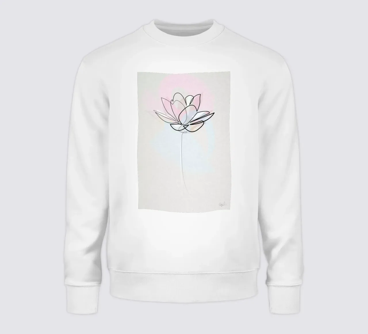 One Line Lotus felpa da Quibe