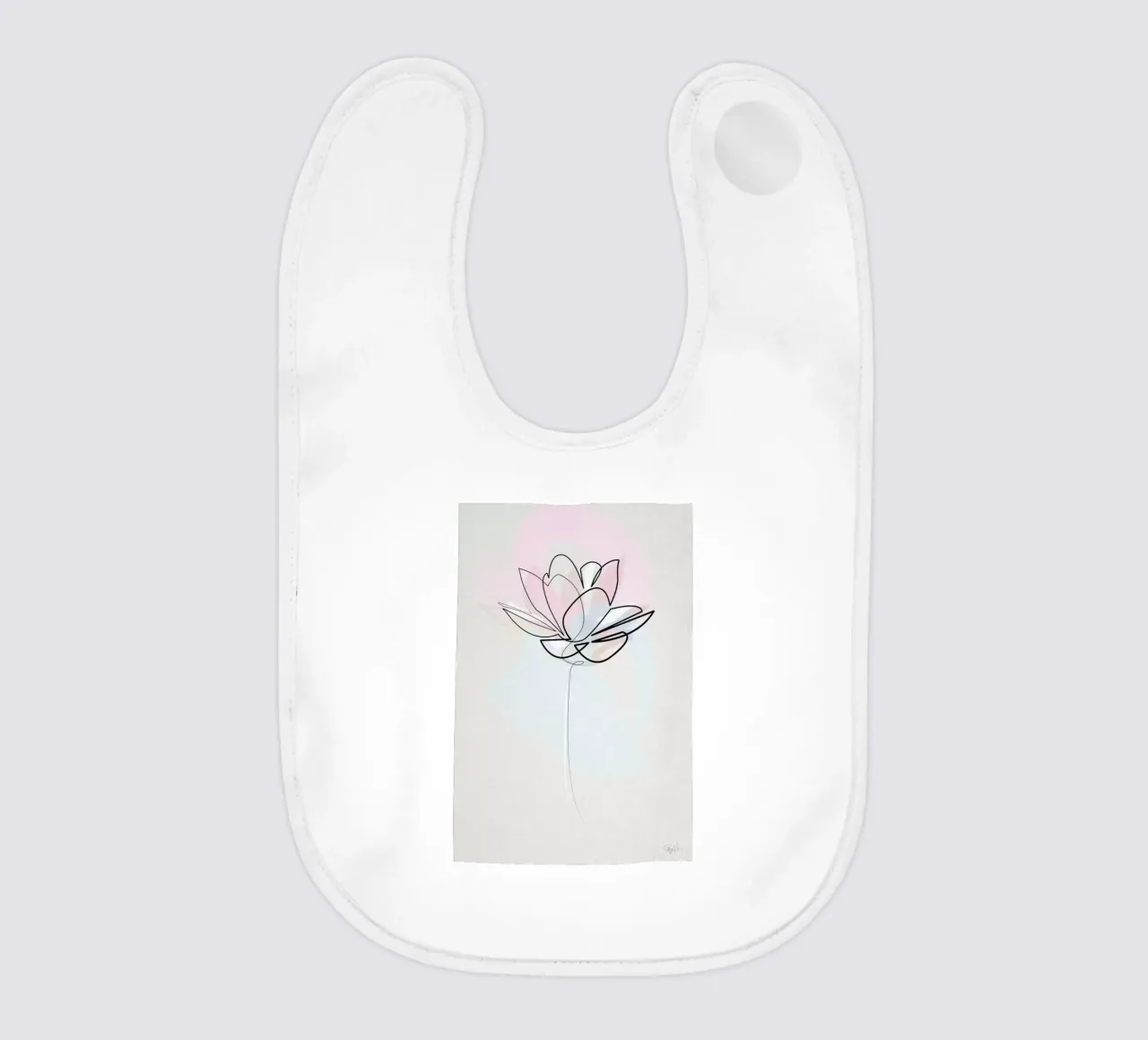One Line Lotus babero de Quibe