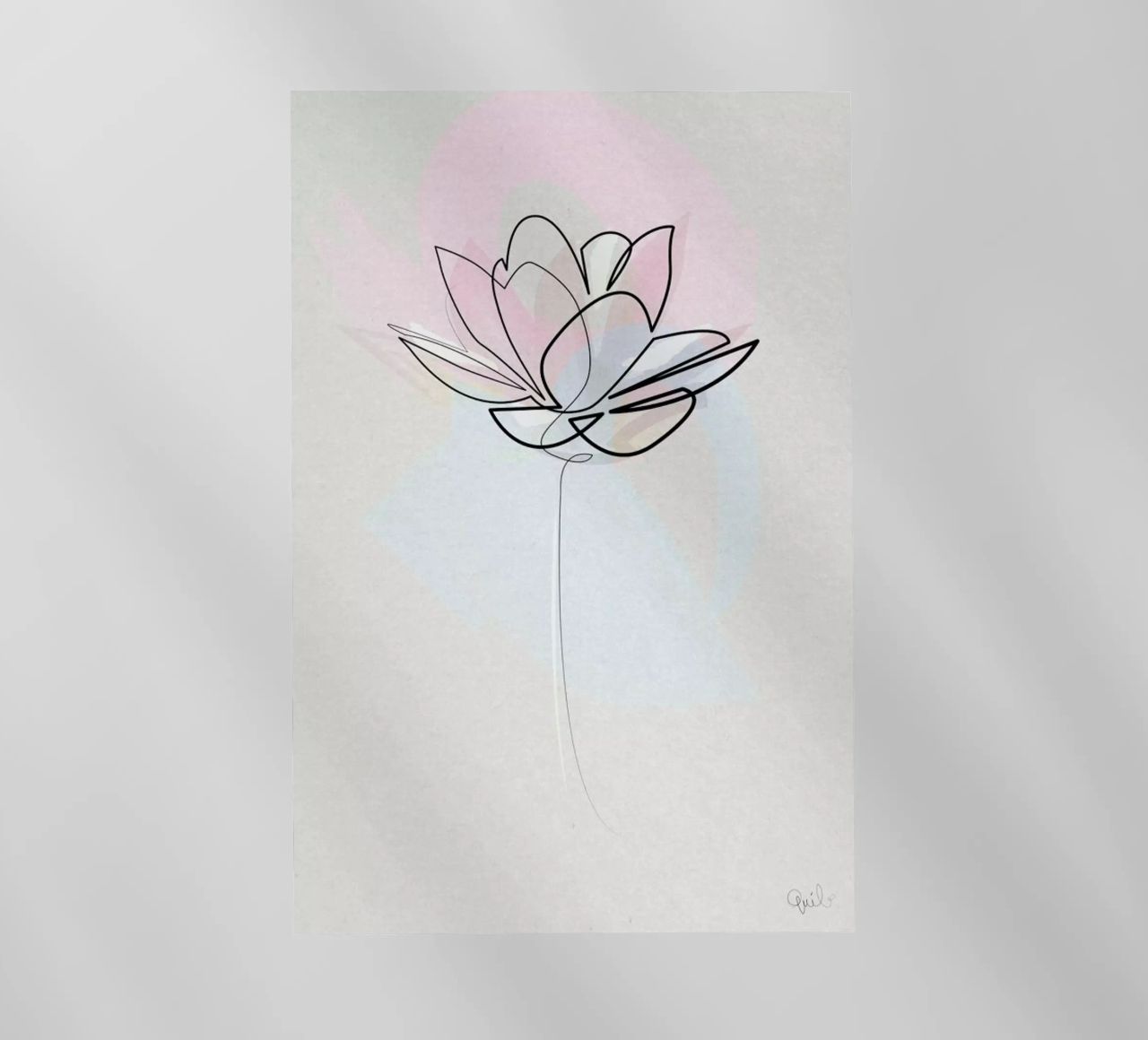One Line Lotus pellicola backlit da Quibe