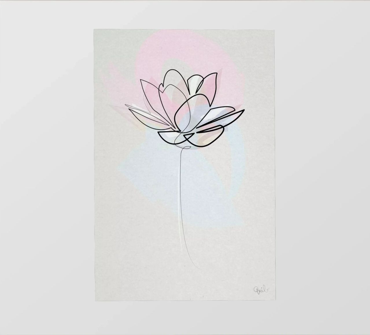 One Line Lotus pellicola backlit da Quibe