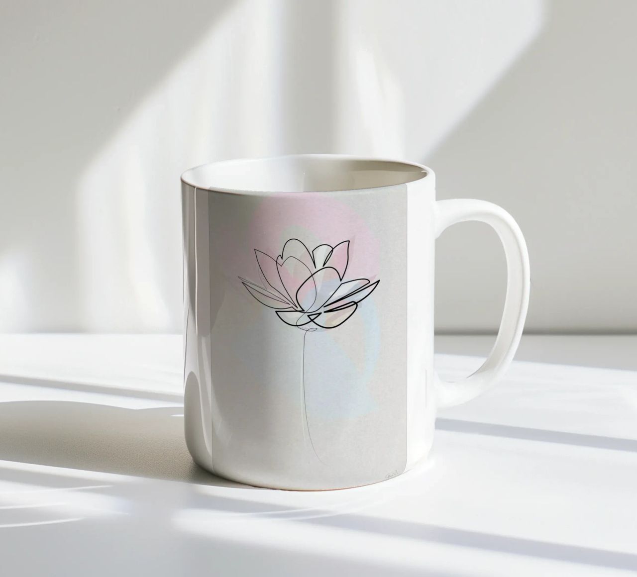 One Line Lotus tazza in ceramica da Quibe
