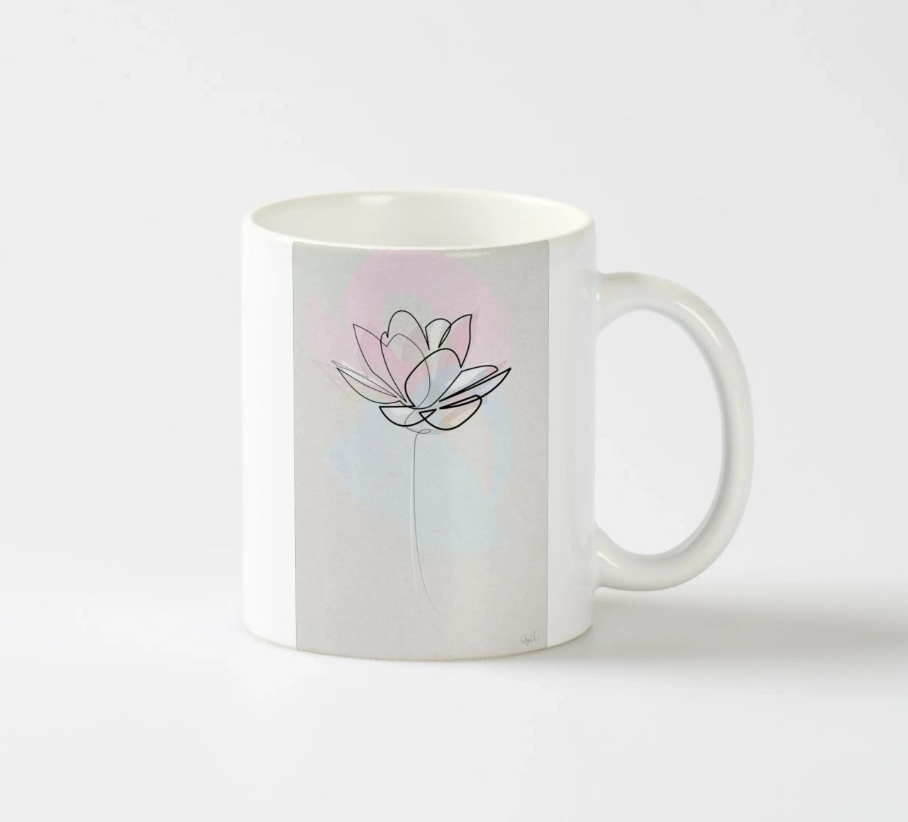 One Line Lotus tazza in ceramica da Quibe