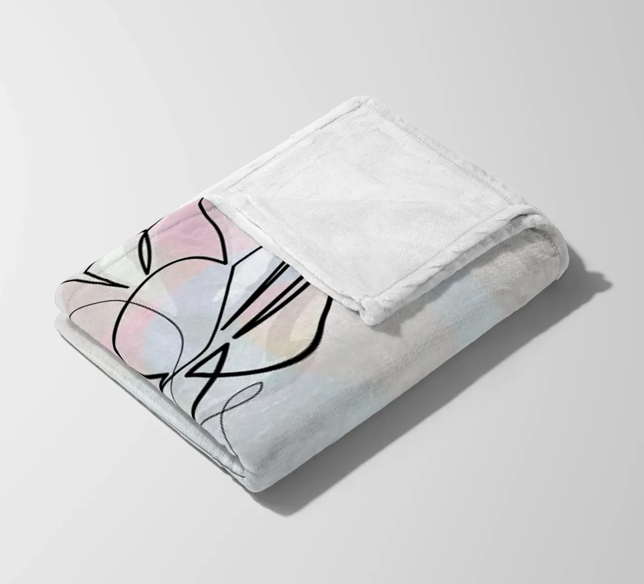 One Line Lotus coperta in pile da Quibe