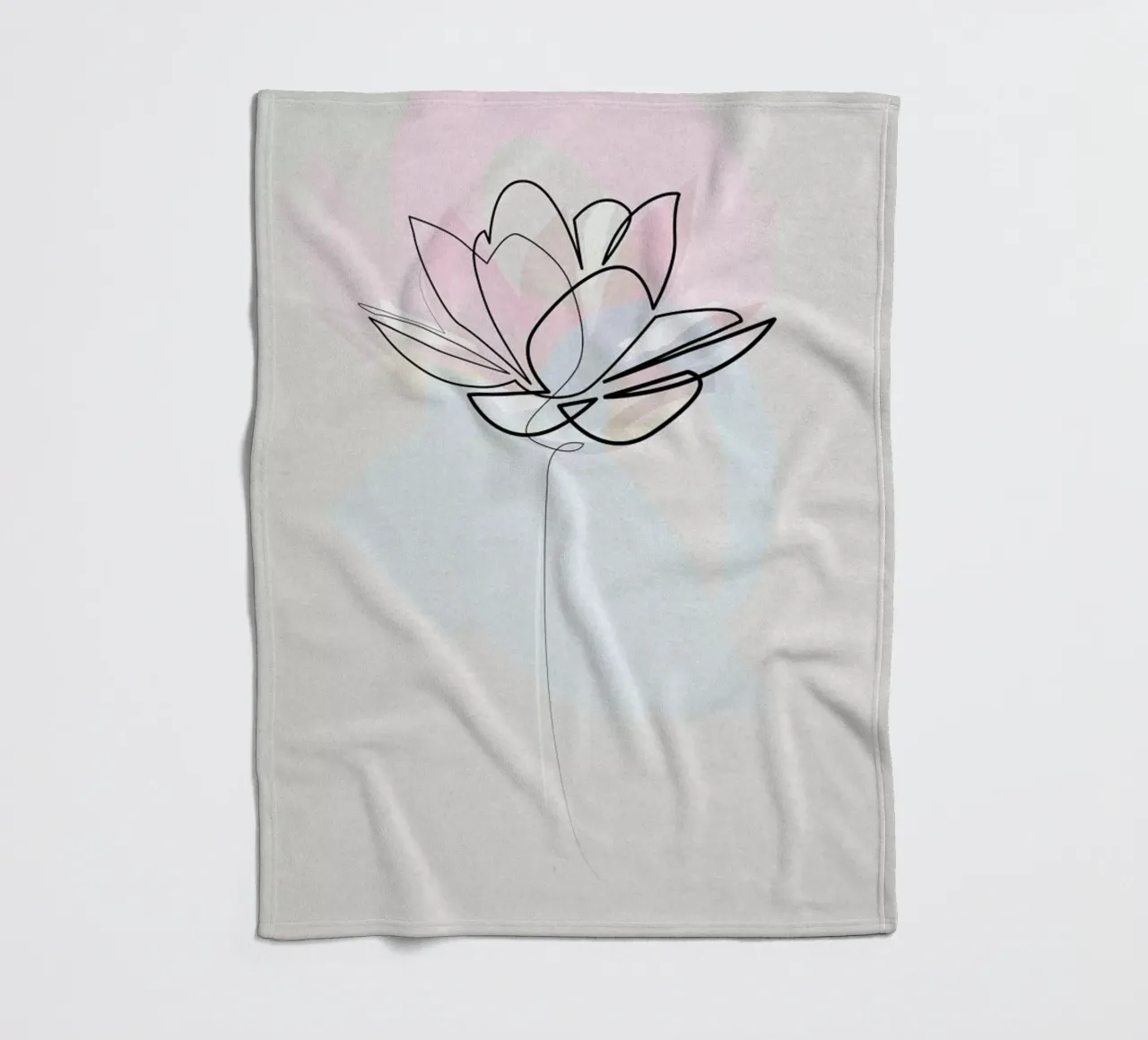 One Line Lotus coperta in pile da Quibe