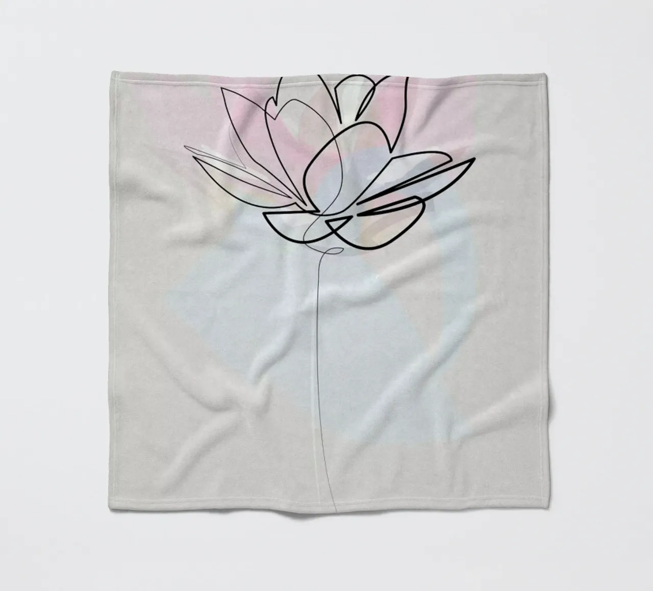 One Line Lotus coperta in pile da Quibe