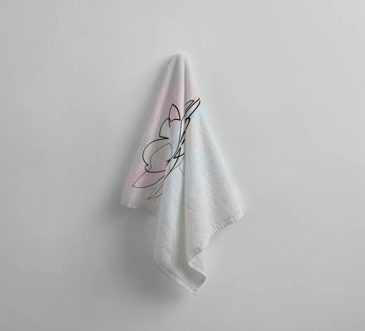 One Line Lotus asciugamano da bagno da Quibe