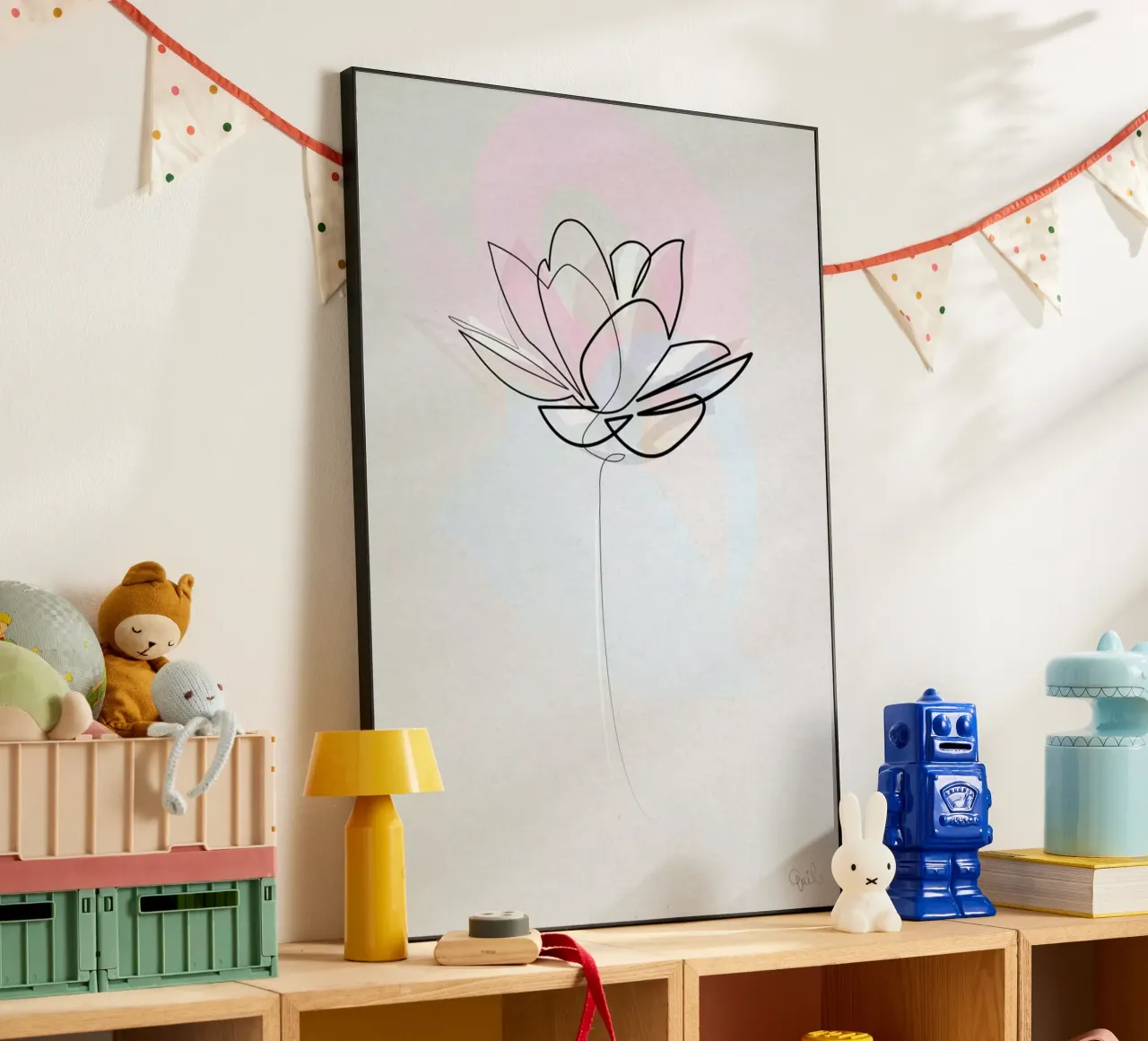 One Line Lotus alluminio dibond da Quibe