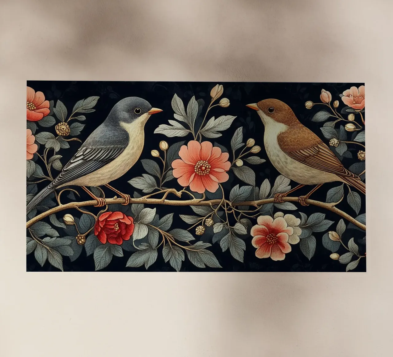 William Morris "Libertà intrecciata pellicola backlit da Botanical Art Studio
