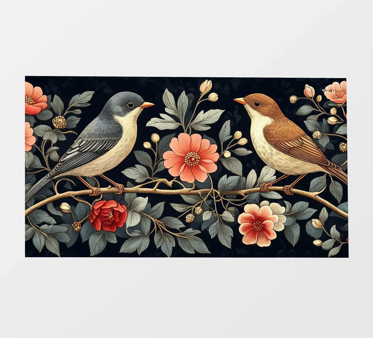 William Morris "Libertà intrecciata pellicola backlit da Botanical Art Studio
