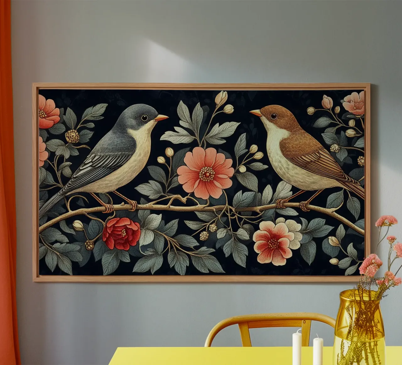 William Morris "Libertà intrecciata alluminio dibond da Botanical Art Studio