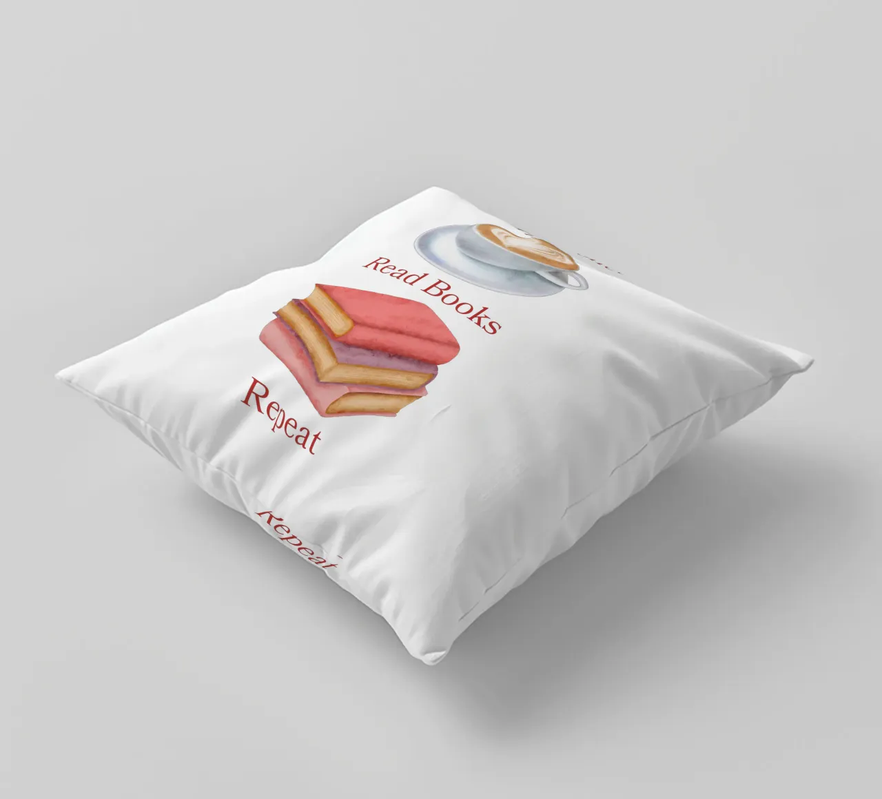 Drink Coffee Read Books Repeat cuscino da FABOArt