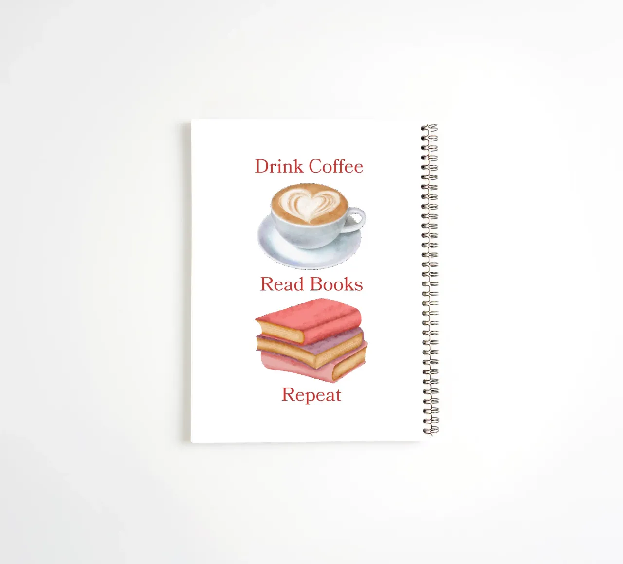 Drink Coffee Read Books Repeat diario ad anelli da FABOArt