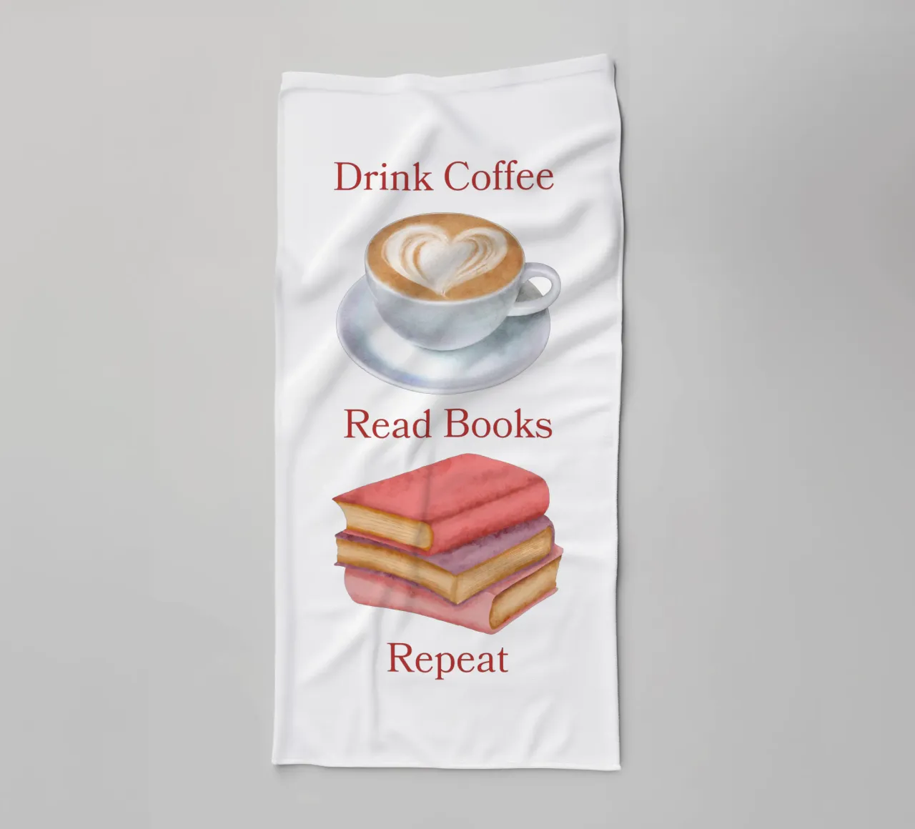 Drink Coffee Read Books Repeat asciugamano da bagno da FABOArt