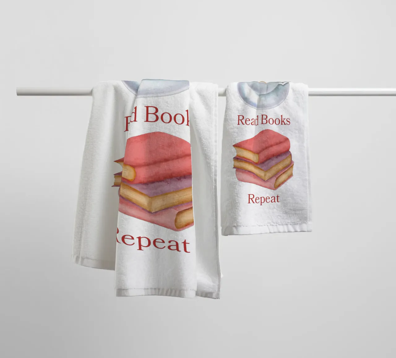 Drink Coffee Read Books Repeat asciugamano da bagno da FABOArt