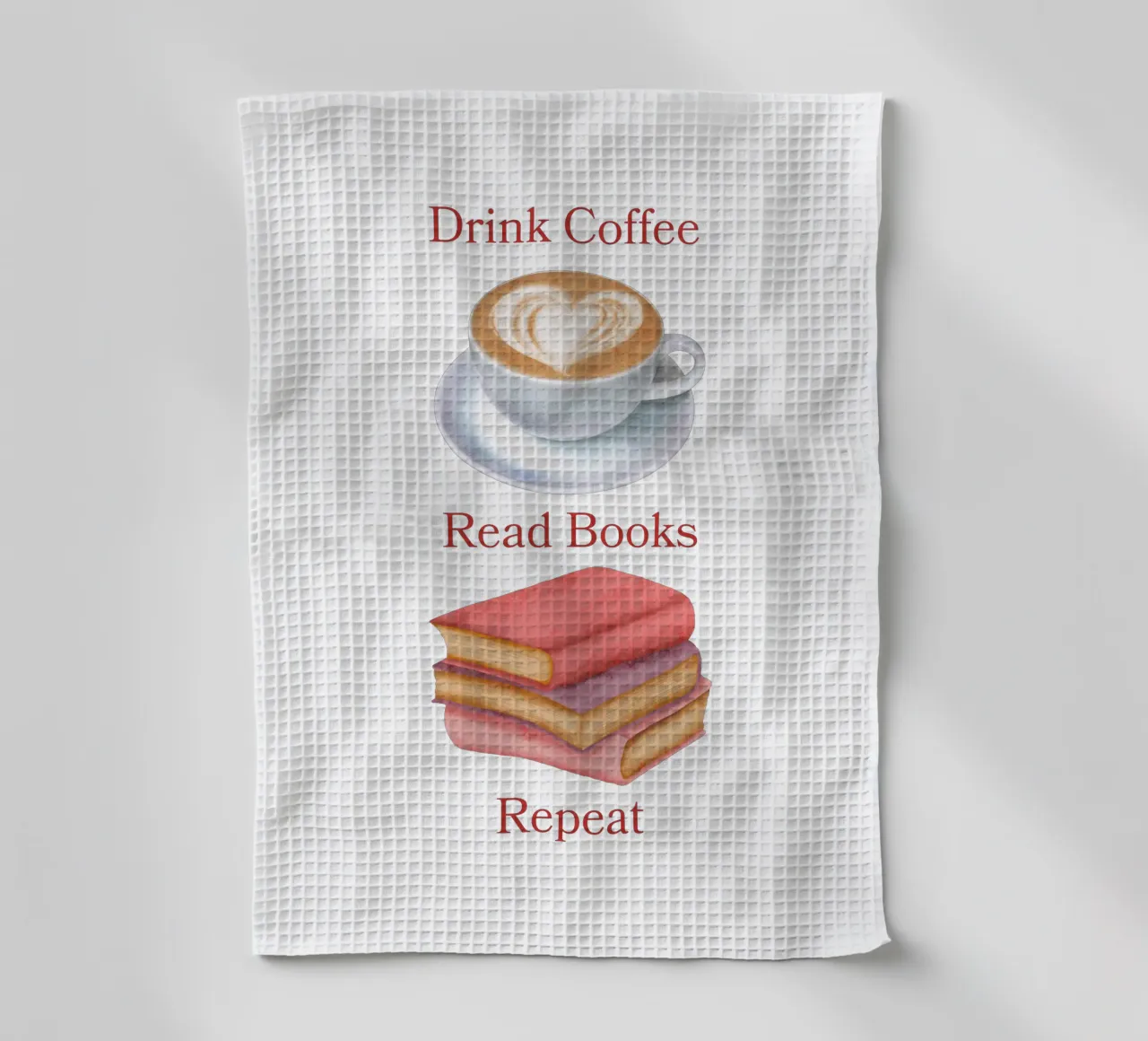 Drink Coffee Read Books Repeat canovaccio da cucina da FABOArt