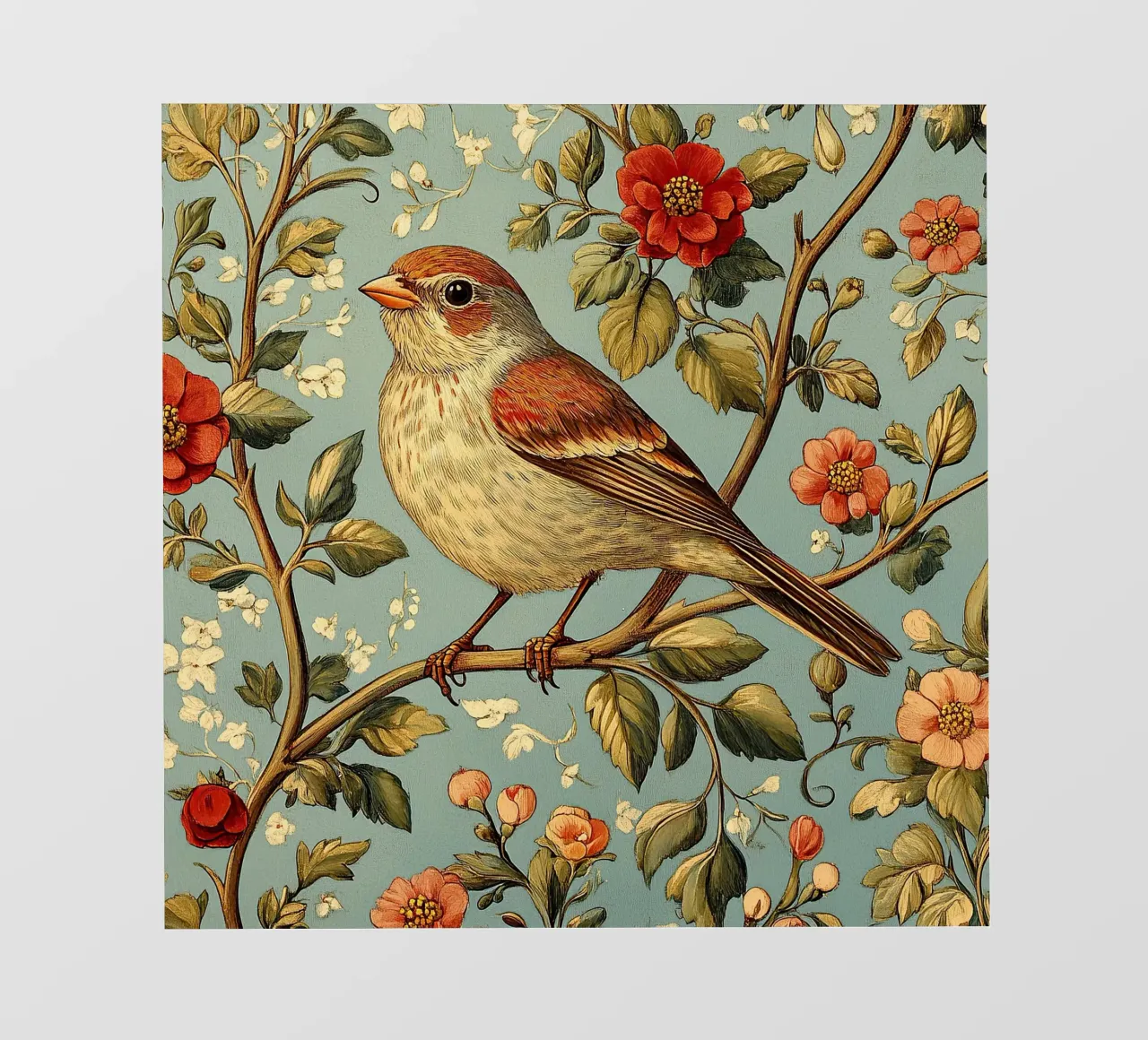 William Morris "Eleganza piumata pellicola backlit da Botanical Art Studio