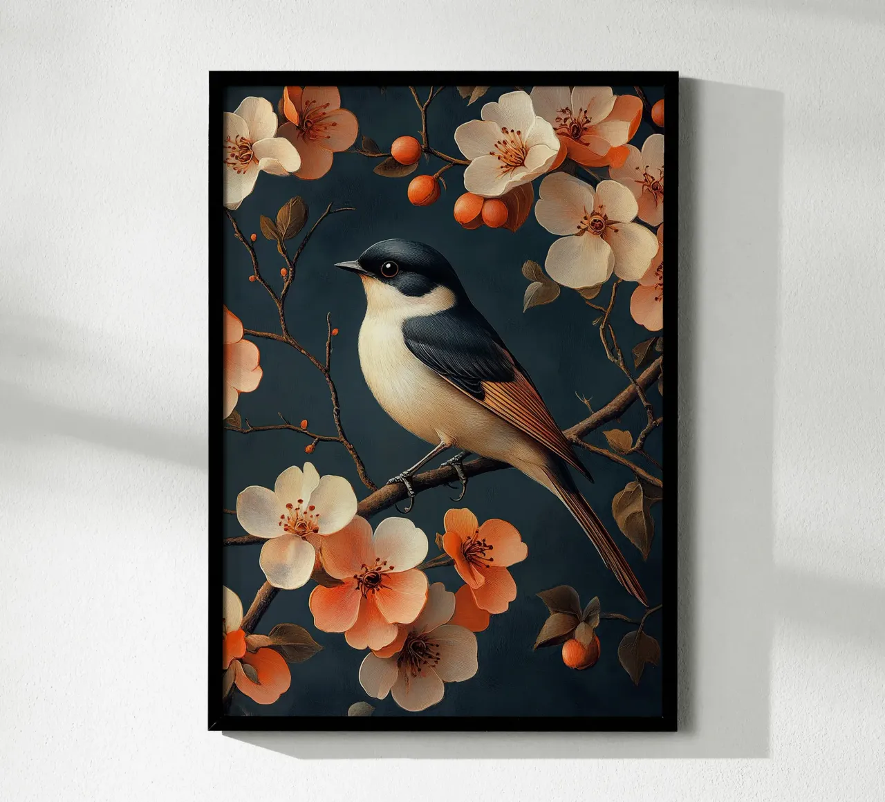 William Morris "Zwischen Himmel und Blattwerk" Poster mit Holzrahmen von Botanical Art Studio