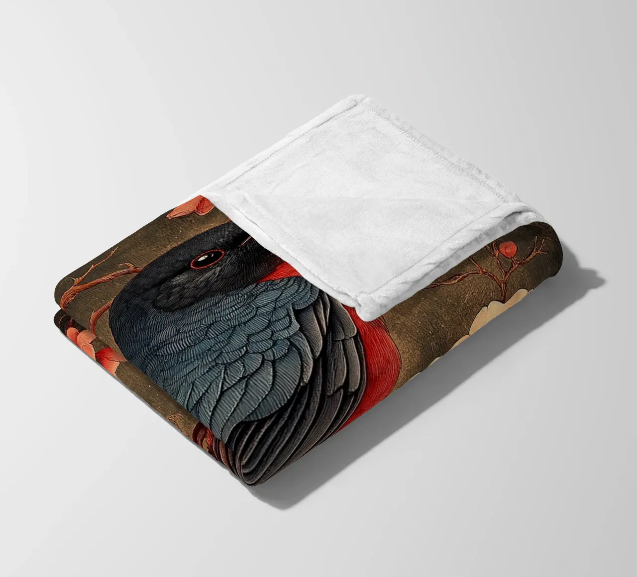 William Morris "Magia di piume in un mare di foglie". coperta in pile da Botanical Art Studio