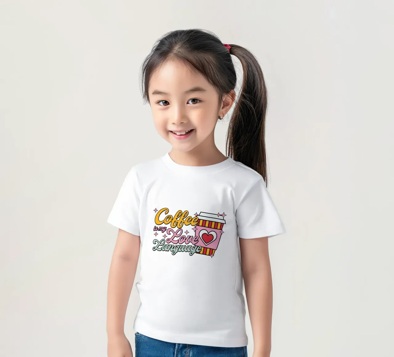 Coffee is my Love Language kids t-shirt by edsonramosart