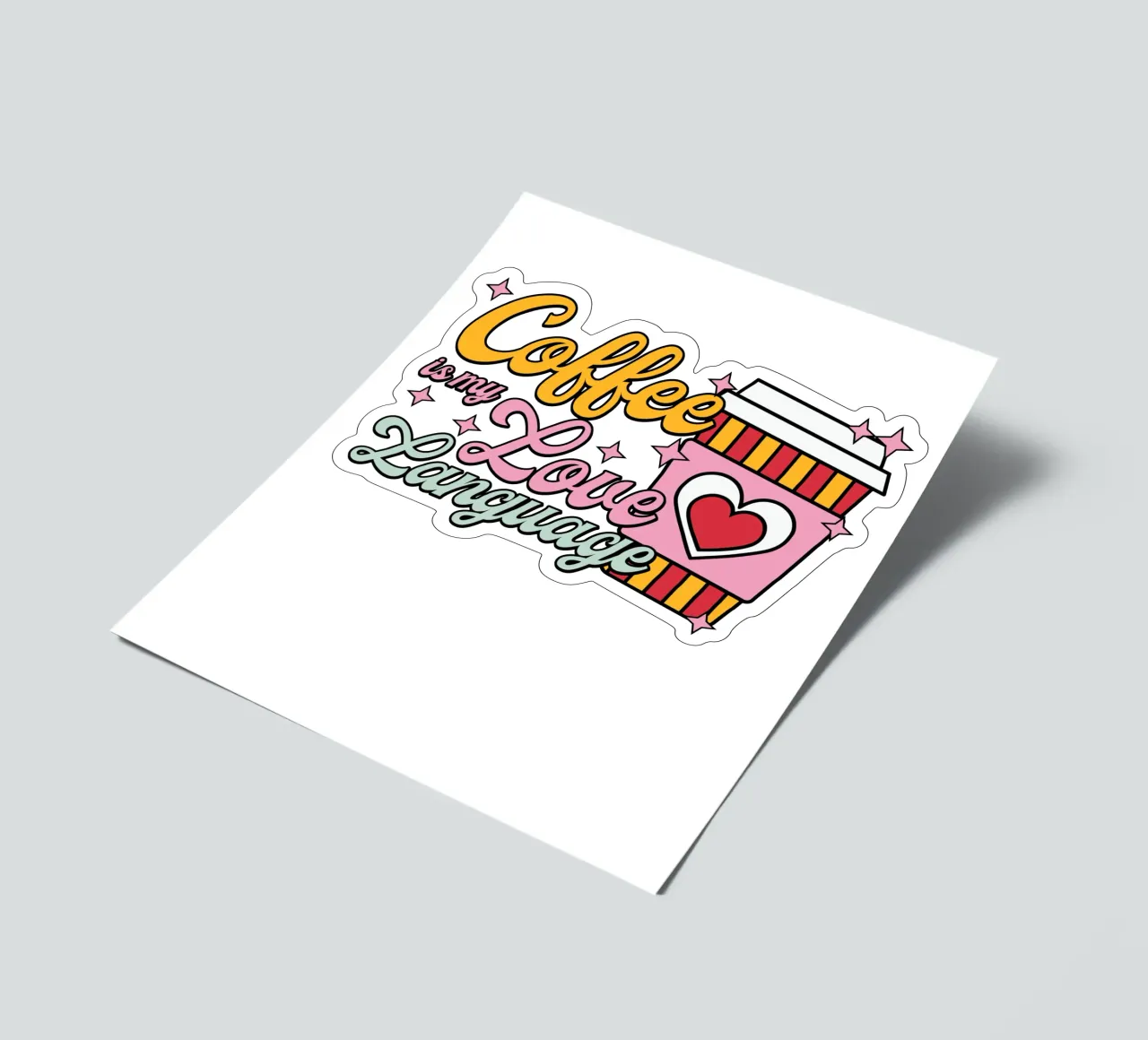 Coffee is my Love Language Stickerbogen von edsonramosart