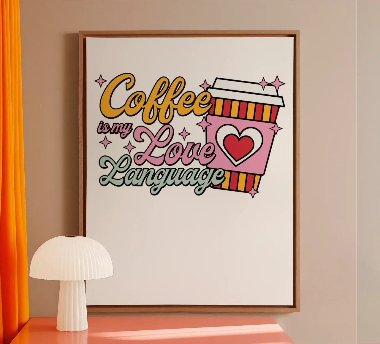 Coffee is my Love Language tela con Cornice a cassetta da edsonramosart