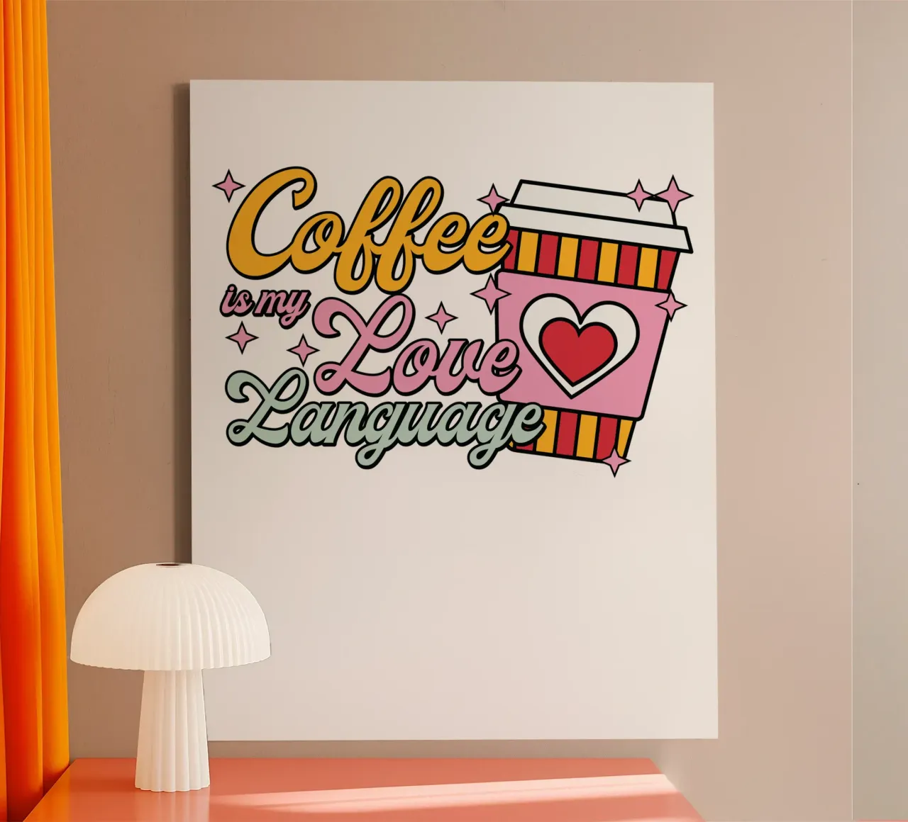 Coffee is my Love Language tela con Cornice a cassetta da edsonramosart