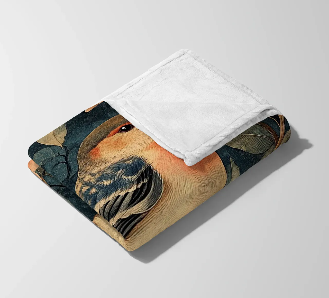 William Morris "Battito d'ali in una danza di foglie". coperta in pile da Botanical Art Studio