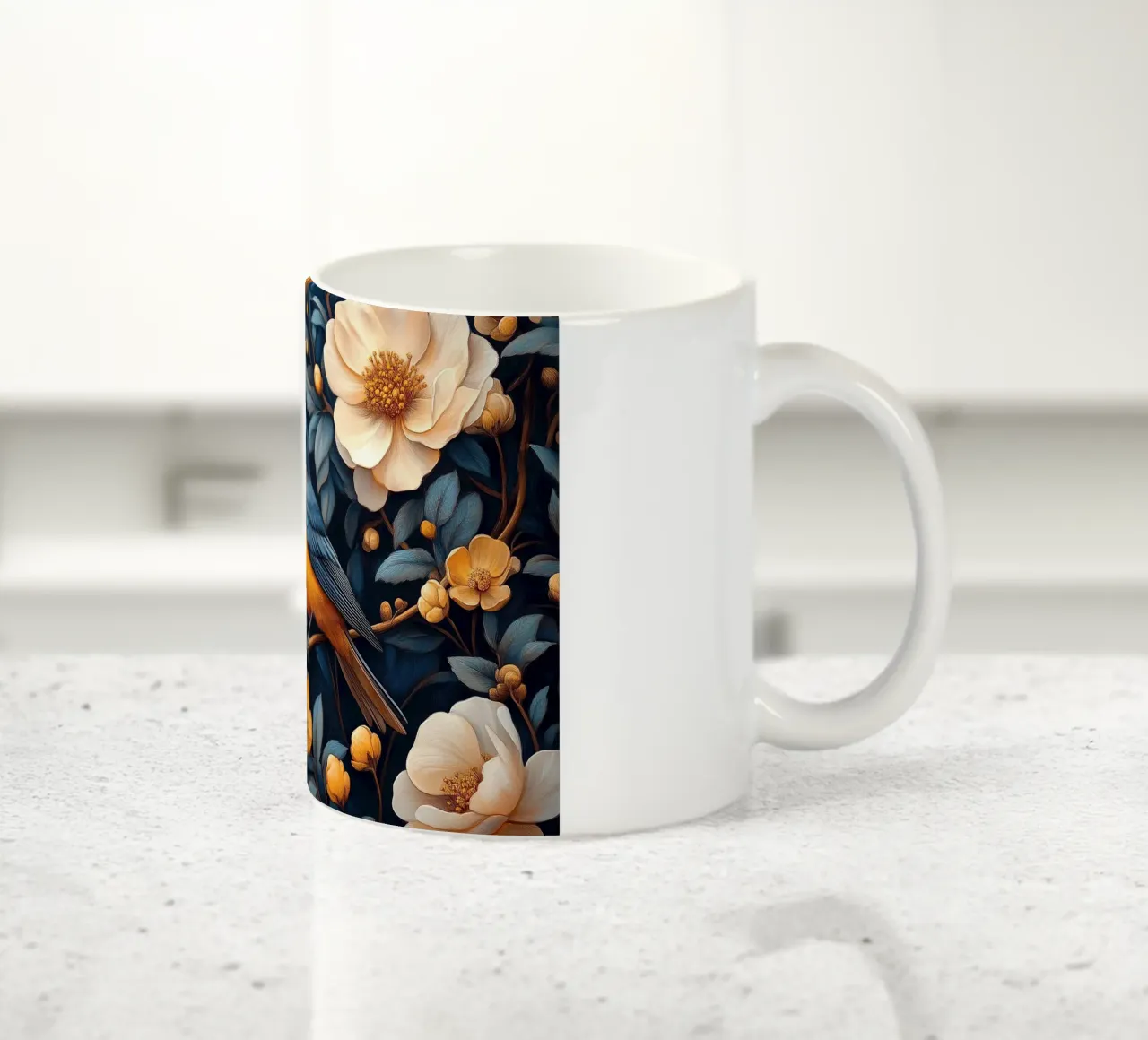 William Morris "Ornamento cinguettante tazza in ceramica da Botanical Art Studio