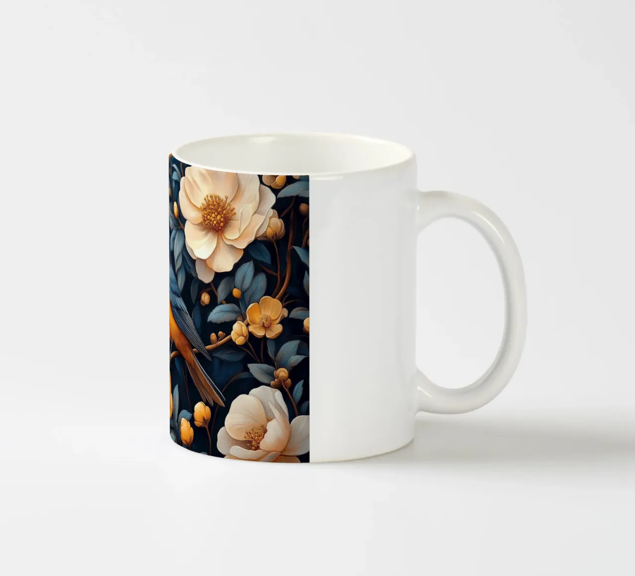 William Morris "Ornamento cinguettante tazza in ceramica da Botanical Art Studio