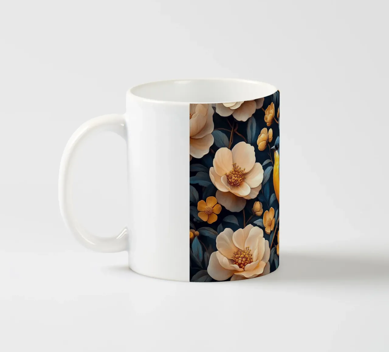 William Morris "Ornamento cinguettante tazza in ceramica da Botanical Art Studio