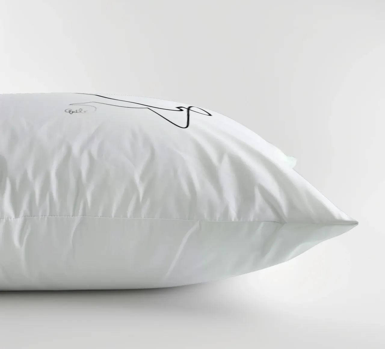 One Line Night Bird decorative cushion by Quibe