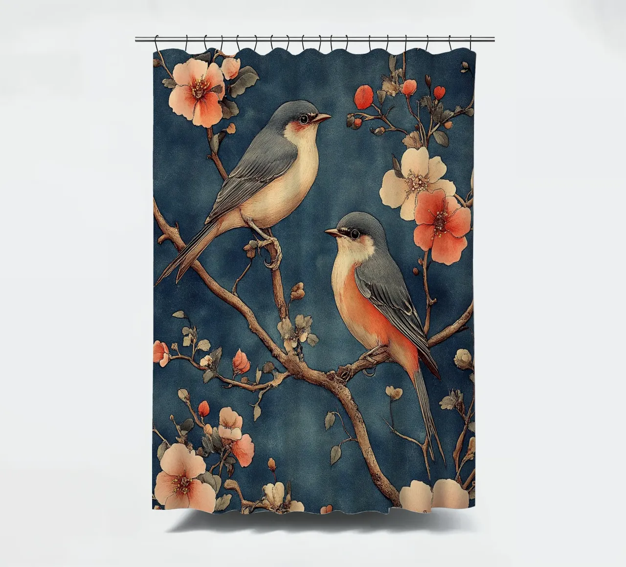 William Morris "Uccelli in un mare di vite" tenda da doccia da Botanical Art Studio