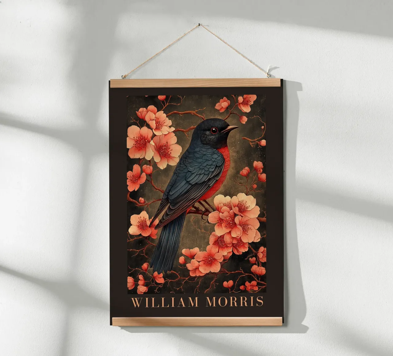 William Morris "Splendore di piume in stile Art Nouveau" carta hahnemühle da Botanical Art Studio