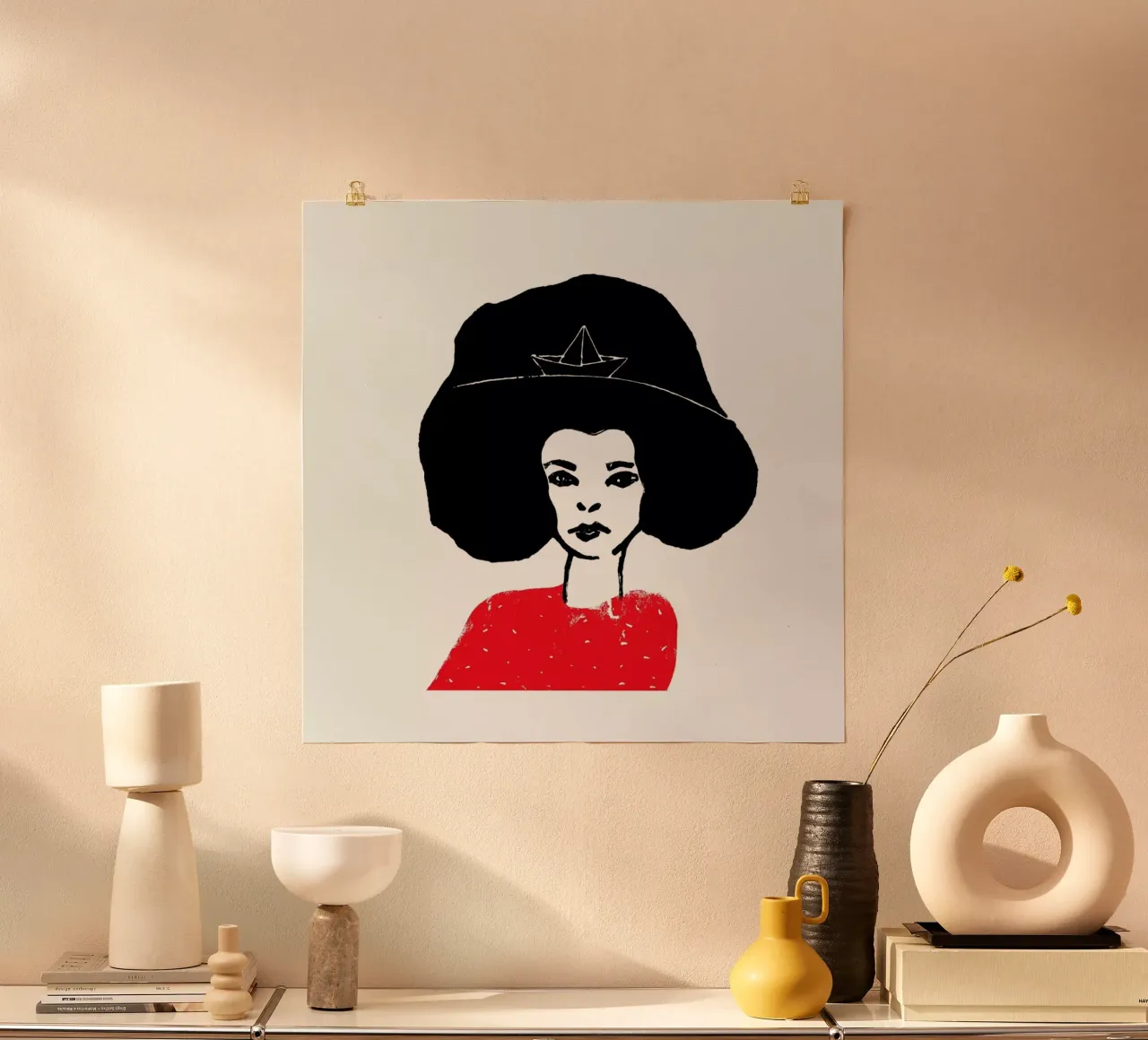 Schiffrau poster con telaio in plastica da Mia Nissen