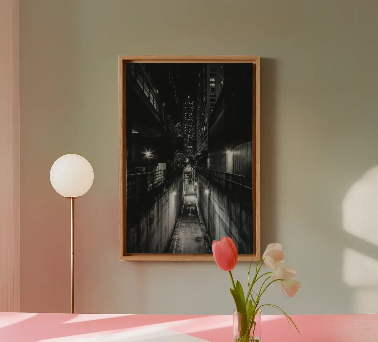 Bangkok Nocturne : De gloed van schaduwen canvas van By Night