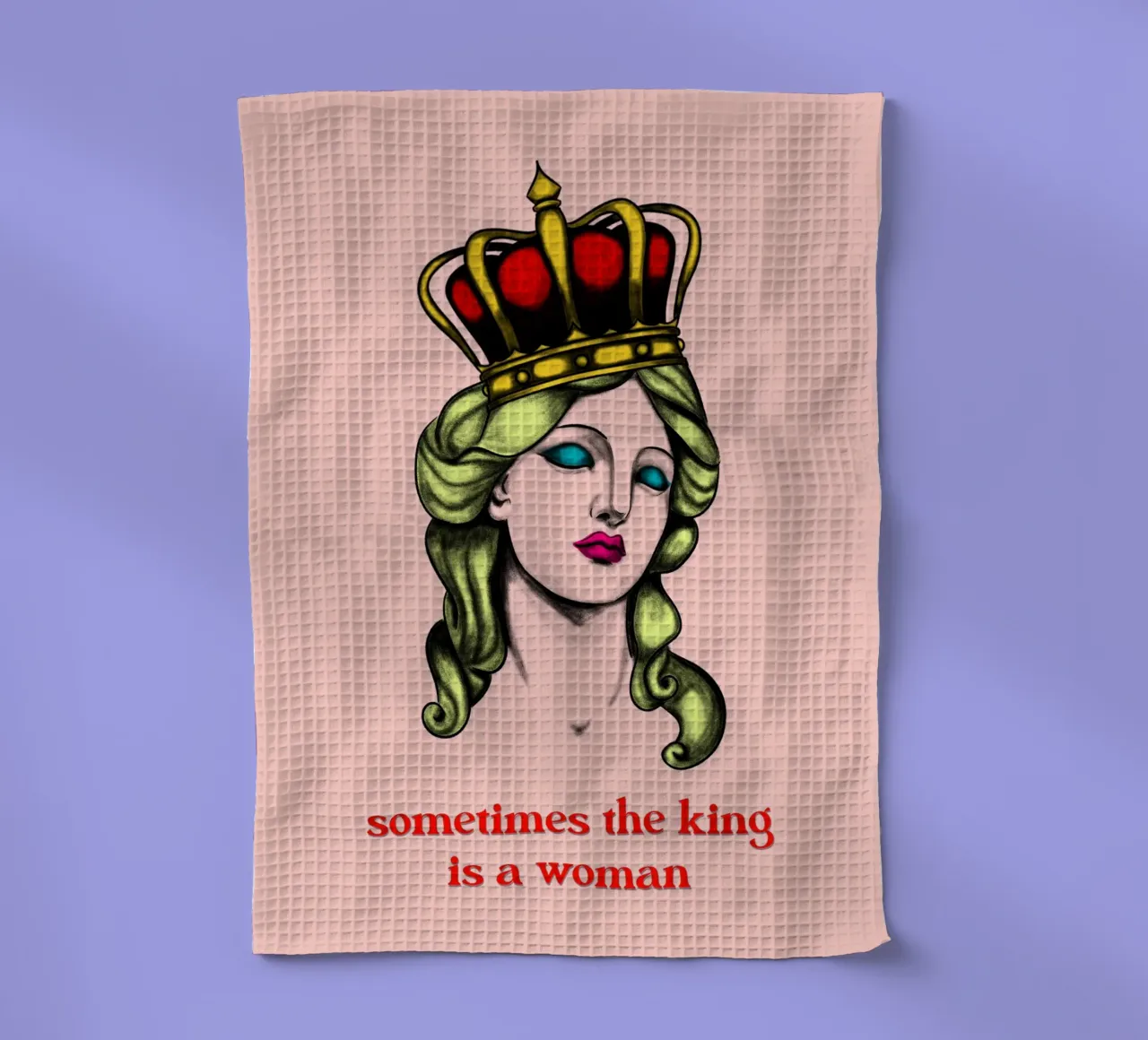 WOMAN KING Geschirrtuch von LAUSEMIA DESIGN STUDIO