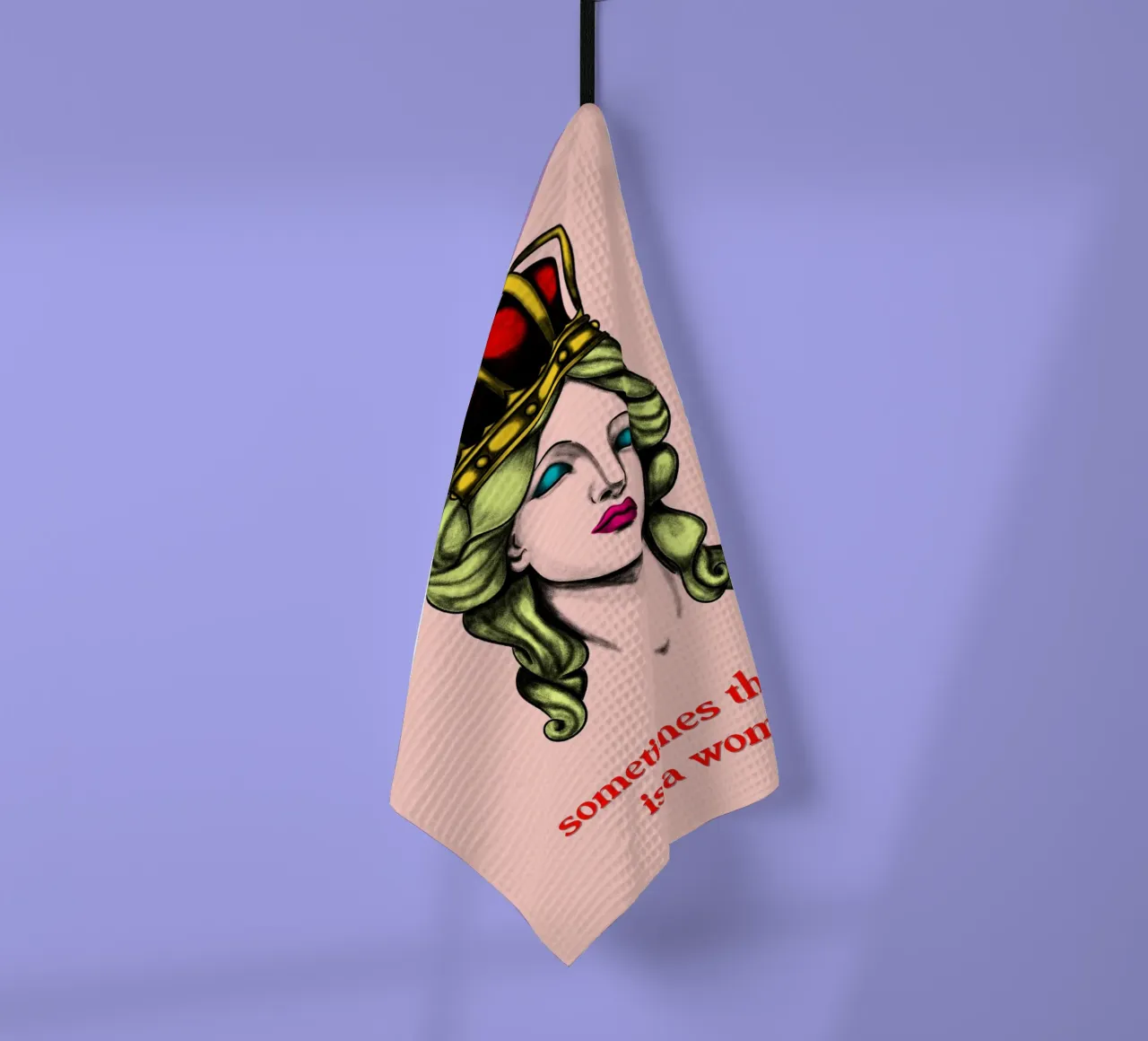 WOMAN KING Geschirrtuch von LAUSEMIA DESIGN STUDIO