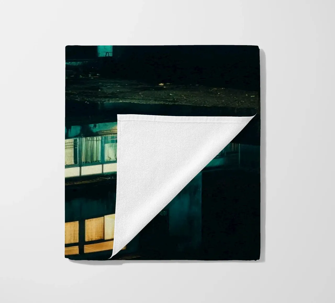 Bangkok Nocturne - Mysterious Urban Reflections beach towel by By Night