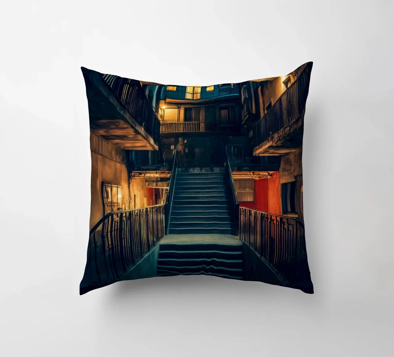 Échos Nocturnes de Barcelone decorative cushion by By Night